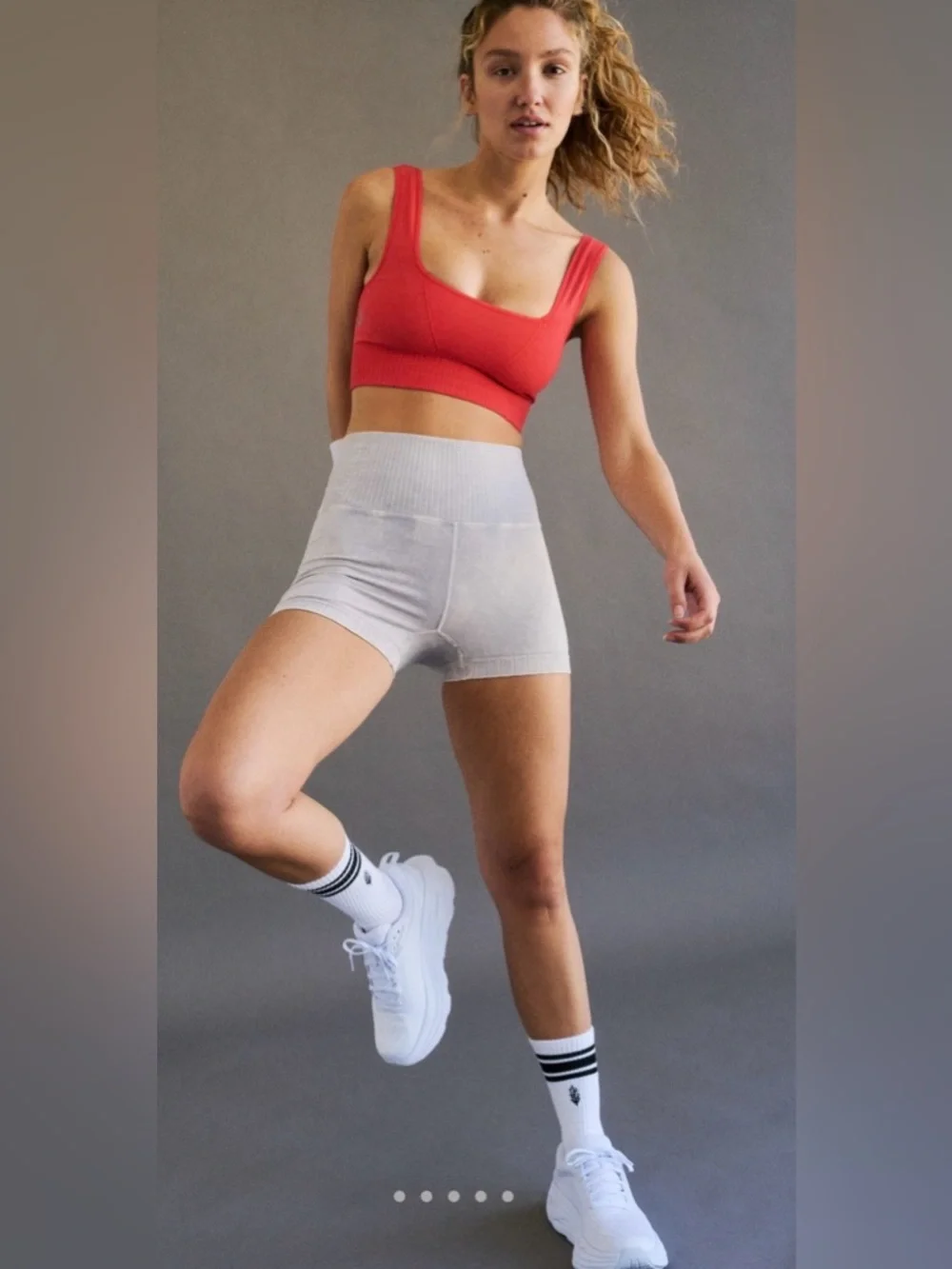 NEW Free People Movement XS/S Good Karma Running Shorts in Washed Iced Gray New